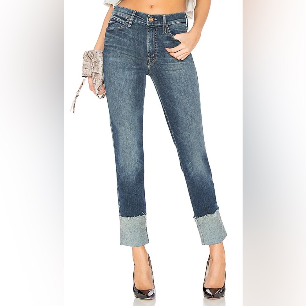 MOTHER Women’s Size 26 Pony Boy Ankle Fray Jeans in Bake Sale Brawl